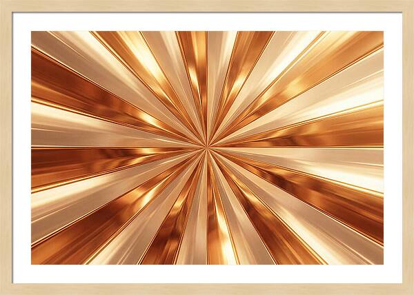 Radial Burst In Warm Copper Tones