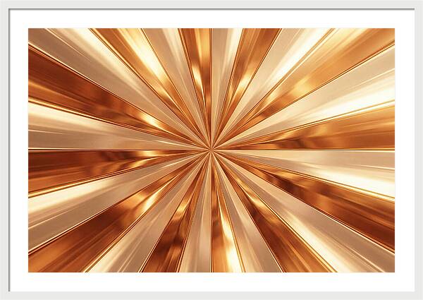 Radial Burst In Warm Copper Tones