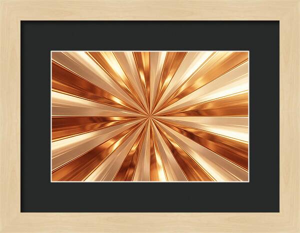 Radial Burst In Warm Copper Tones