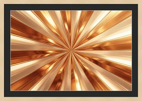 Radial Burst In Warm Copper Tones