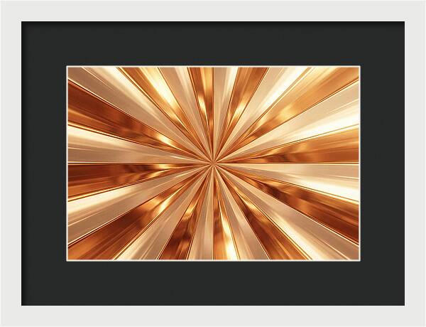 Radial Burst In Warm Copper Tones