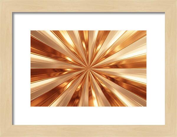 Radial Burst In Warm Copper Tones