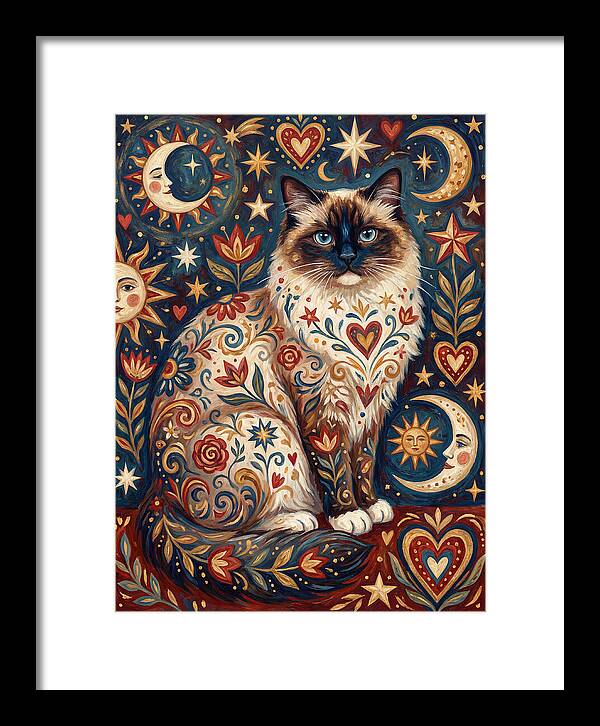 Ragdoll Cat Among Celestial Patterns