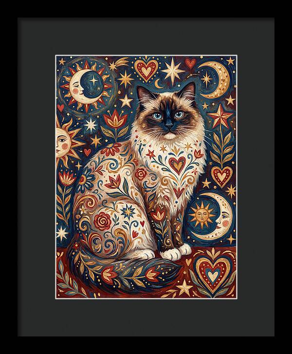 Ragdoll Cat Among Celestial Patterns