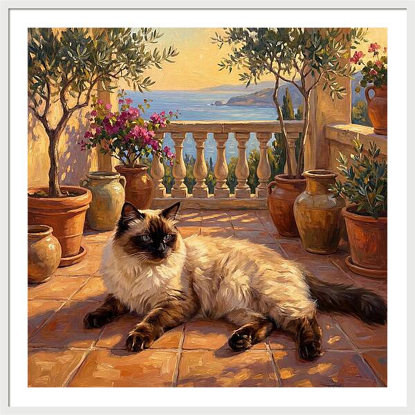 Ragdoll Cat In Mediterranean Paradise