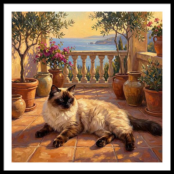 Ragdoll Cat In Mediterranean Paradise