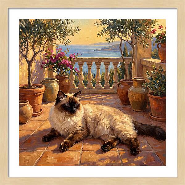Ragdoll Cat In Mediterranean Paradise