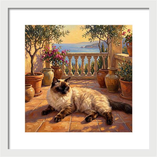 Ragdoll Cat In Mediterranean Paradise