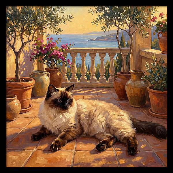 Ragdoll Cat In Mediterranean Paradise