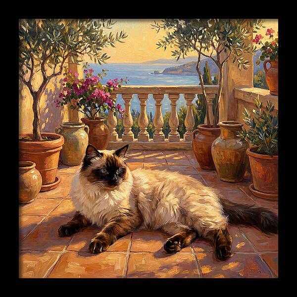 Ragdoll Cat In Mediterranean Paradise