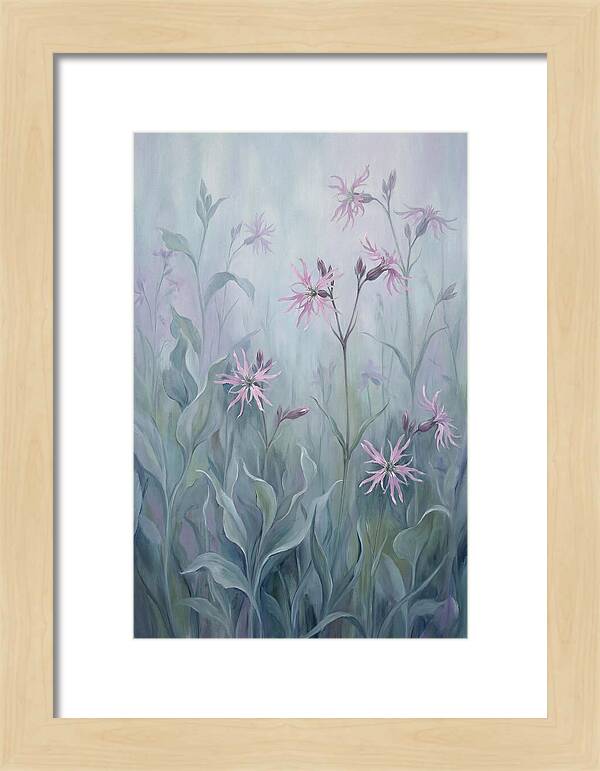 Ragged Robin Blossoms In Mist