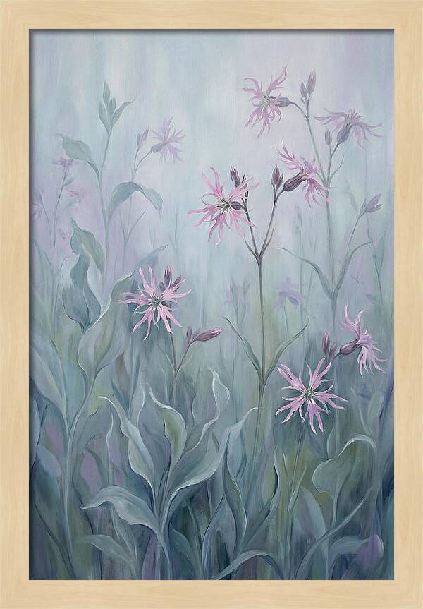 Ragged Robin Blossoms In Mist