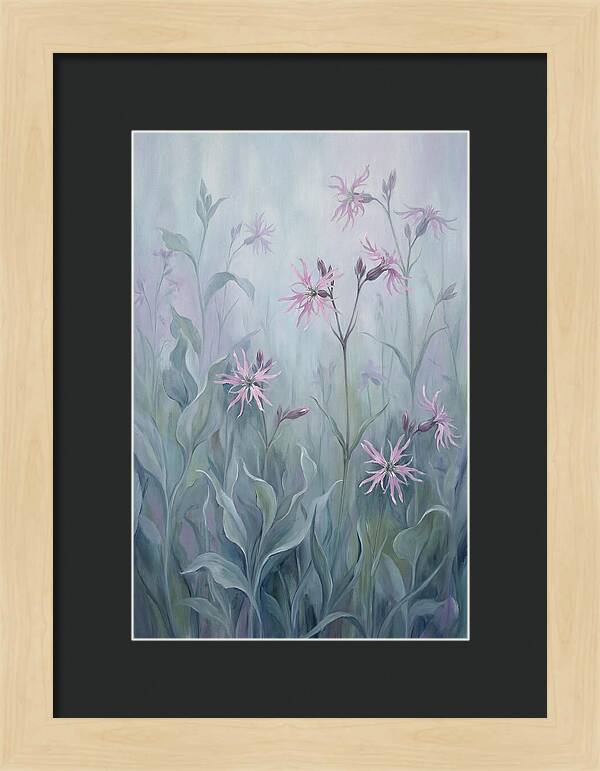 Ragged Robin Blossoms In Mist
