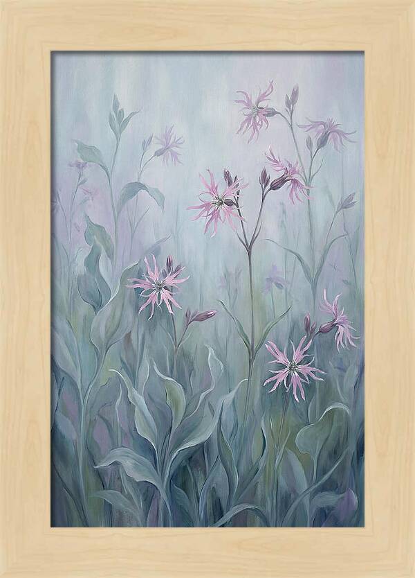 Ragged Robin Blossoms In Mist