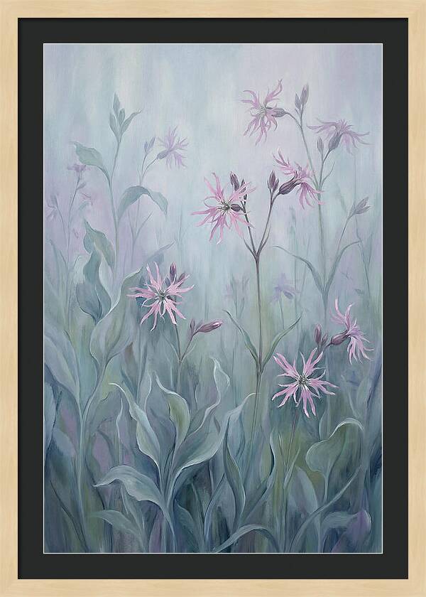 Ragged Robin Blossoms In Mist