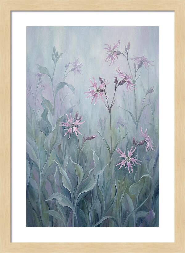 Ragged Robin Blossoms In Mist