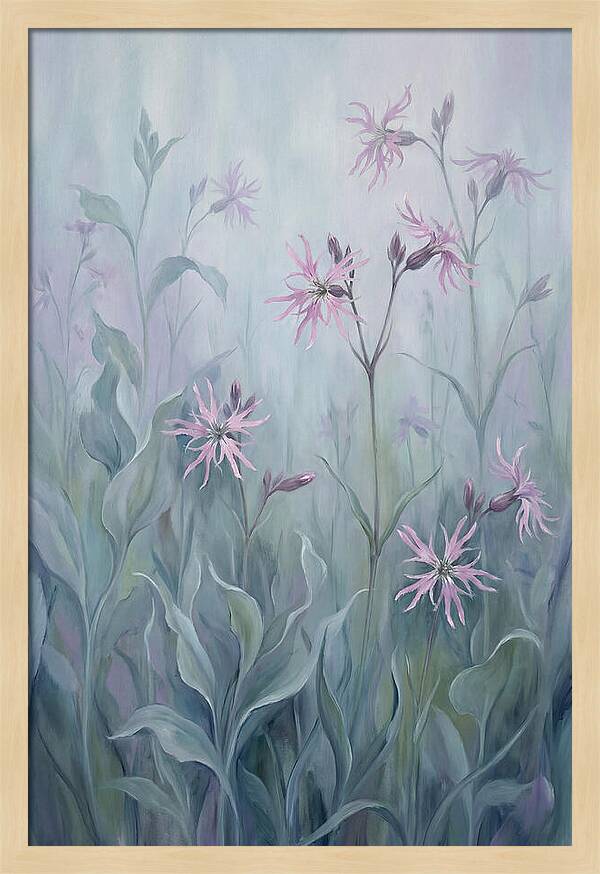 Ragged Robin Blossoms In Mist