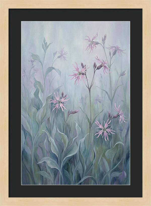 Ragged Robin Blossoms In Mist