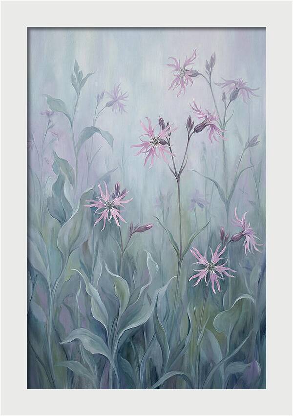 Ragged Robin Blossoms In Mist