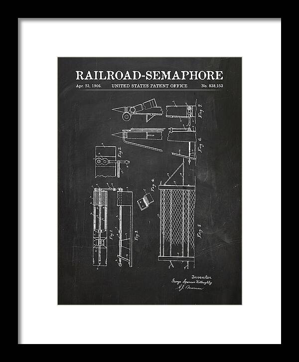 Railroad Semaphore Chalkboard Patent Us838153
