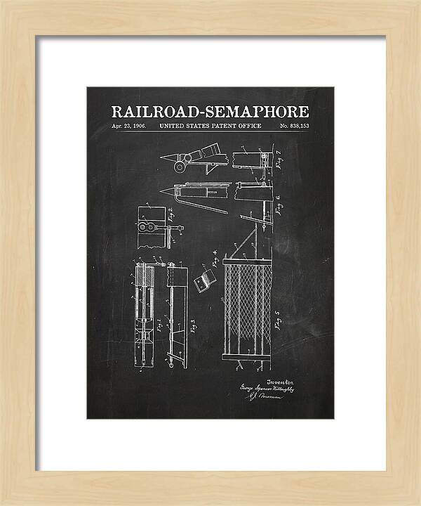 Railroad Semaphore Chalkboard Patent Us838153
