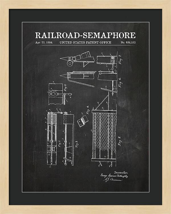 Railroad Semaphore Chalkboard Patent Us838153