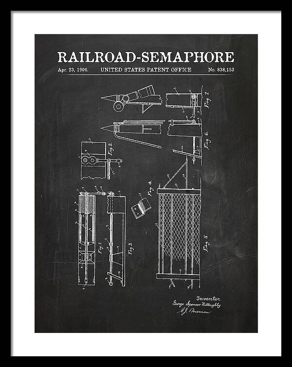 Railroad Semaphore Chalkboard Patent Us838153