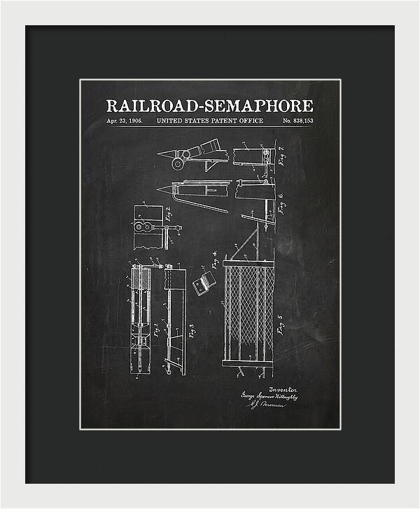 Railroad Semaphore Chalkboard Patent Us838153