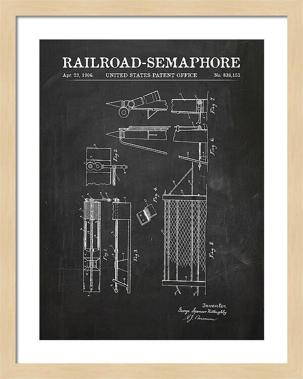 Railroad Semaphore Chalkboard Patent Us838153