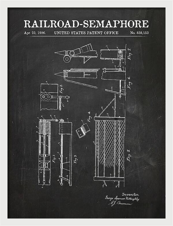 Railroad Semaphore Chalkboard Patent Us838153