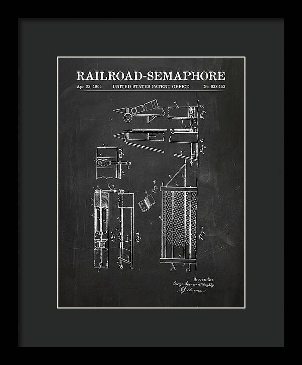 Railroad Semaphore Chalkboard Patent Us838153