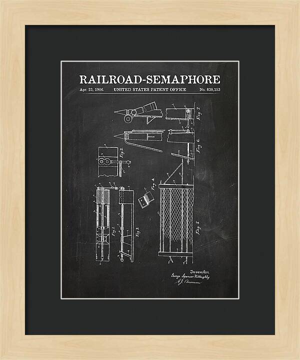 Railroad Semaphore Chalkboard Patent Us838153