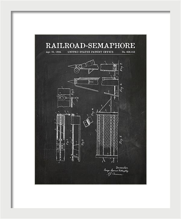 Railroad Semaphore Chalkboard Patent Us838153