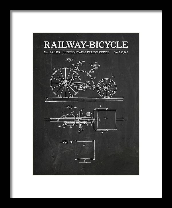 Railway Bicycle Chalkboard Patent Us536205a