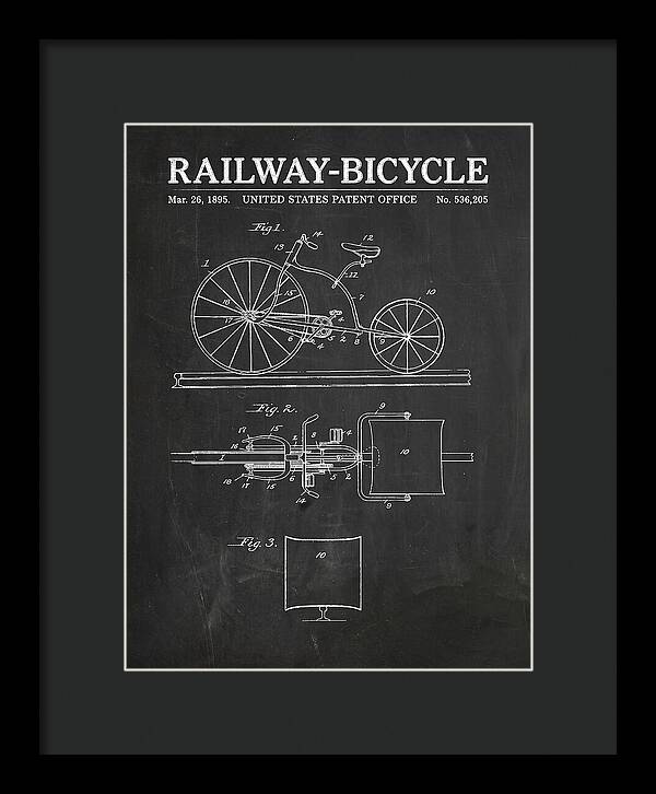 Railway Bicycle Chalkboard Patent Us536205a