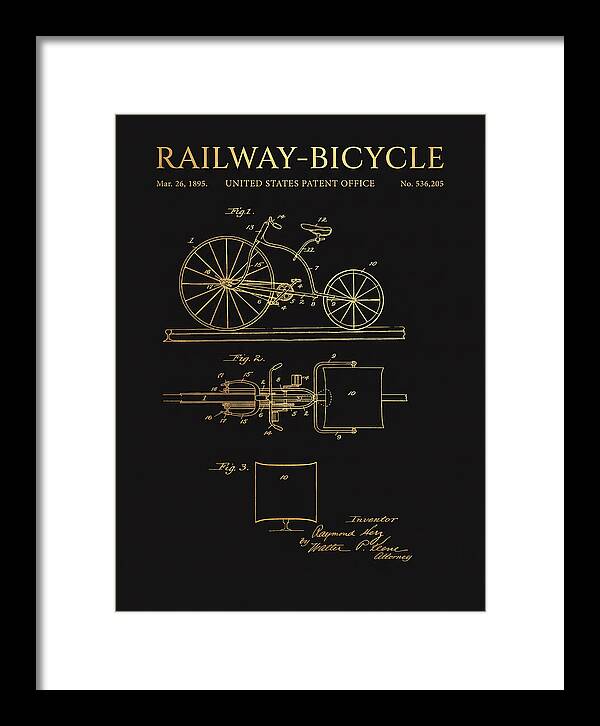 Railway Bicycle Gold Patent Us536205a
