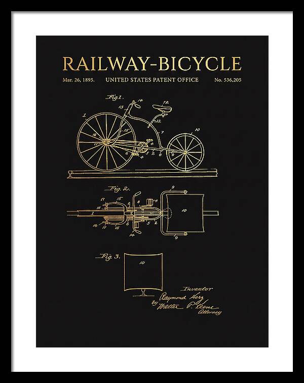Railway Bicycle Gold Patent Us536205a