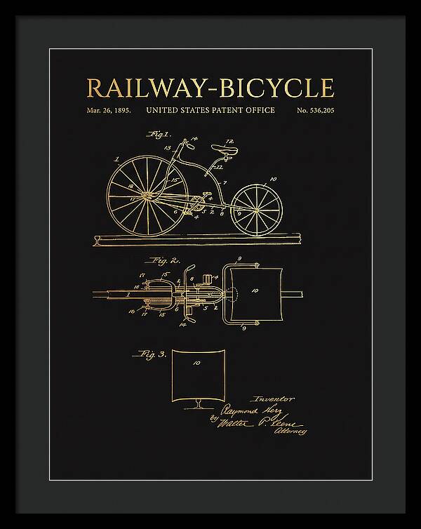 Railway Bicycle Gold Patent Us536205a