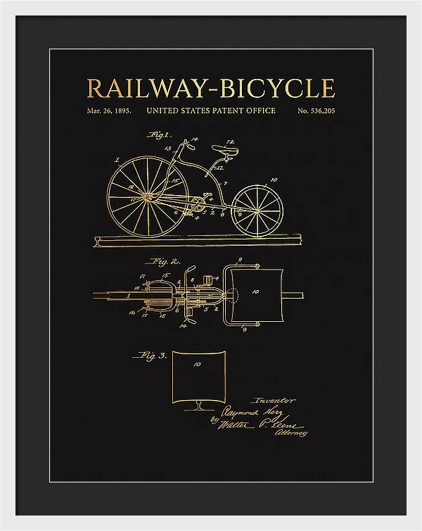 Railway Bicycle Gold Patent Us536205a