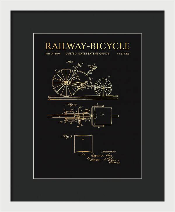 Railway Bicycle Gold Patent Us536205a