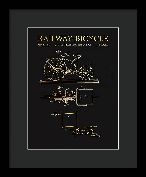 Railway Bicycle Gold Patent Us536205a