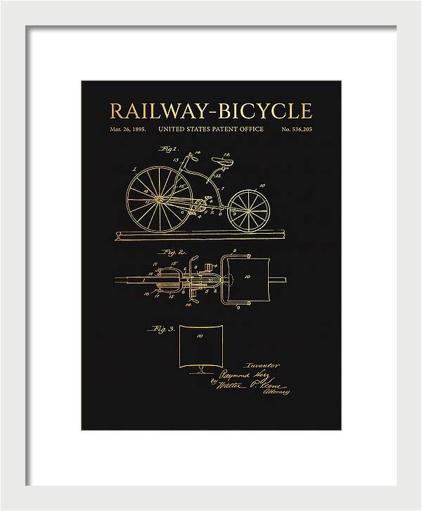 Railway Bicycle Gold Patent Us536205a
