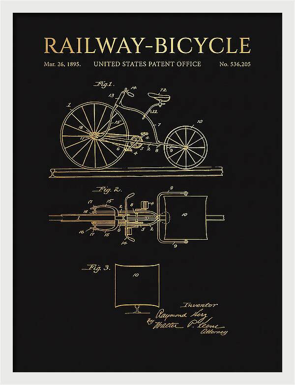 Railway Bicycle Gold Patent Us536205a