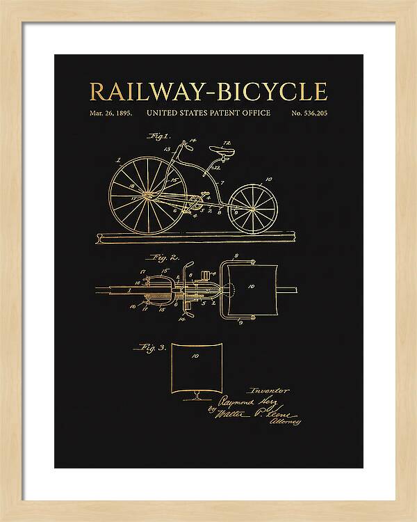 Railway Bicycle Gold Patent Us536205a