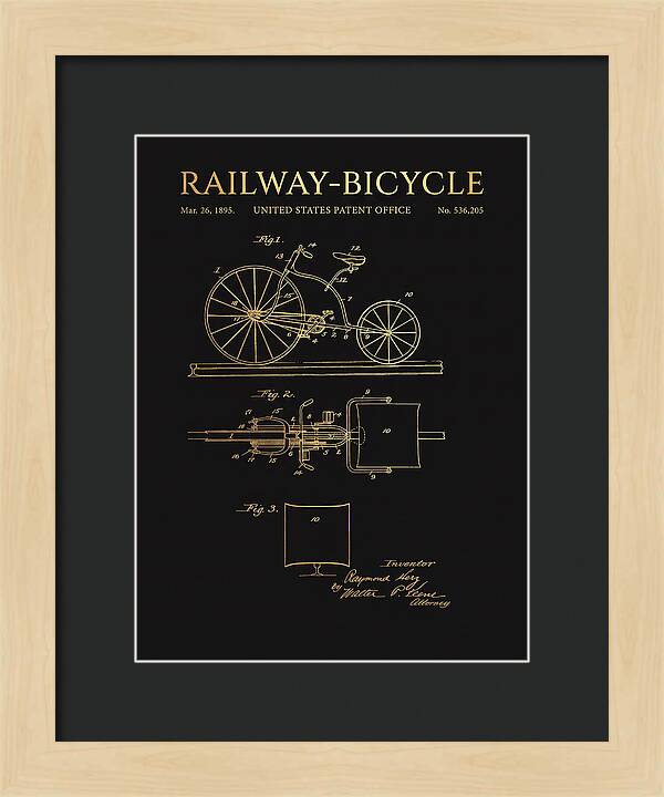 Railway Bicycle Gold Patent Us536205a