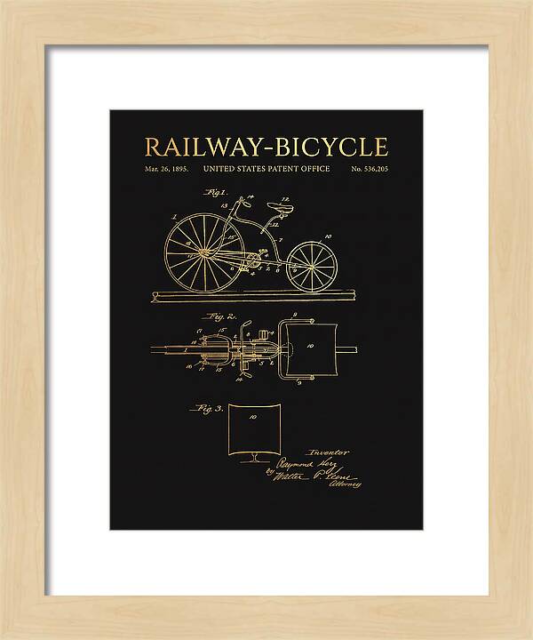 Railway Bicycle Gold Patent Us536205a