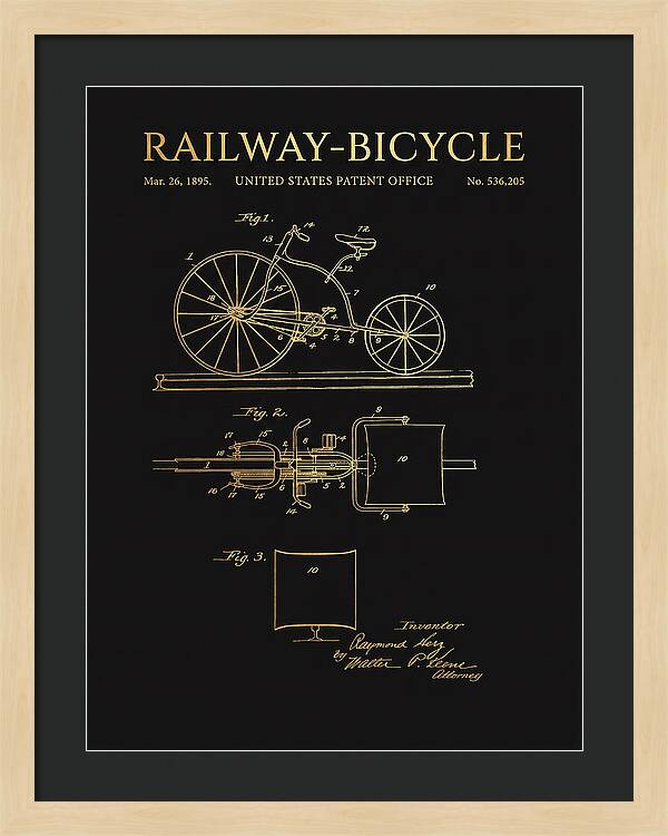 Railway Bicycle Gold Patent Us536205a