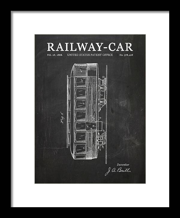Railway Car Chalkboard Patent Us378428