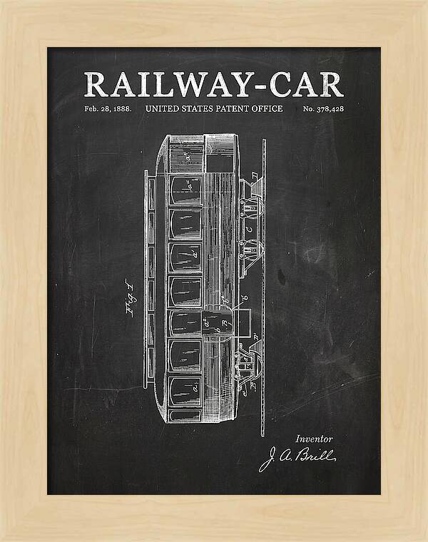 Railway Car Chalkboard Patent Us378428