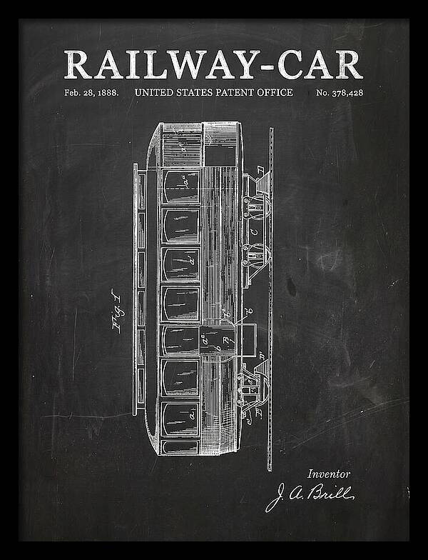 Railway Car Chalkboard Patent Us378428